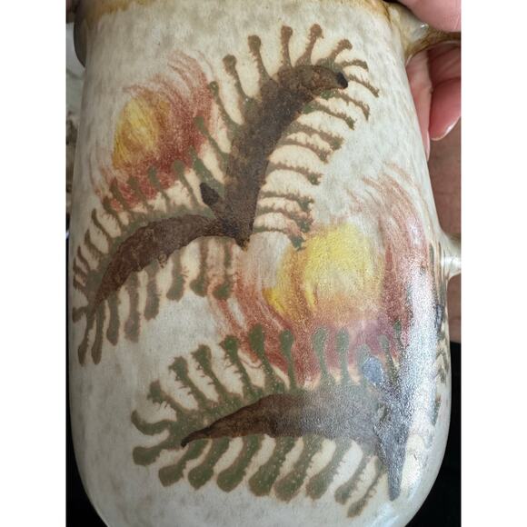 Vintage Chatham Pottery Thistle Floral Jug Pitcher - Picture 10 of 10